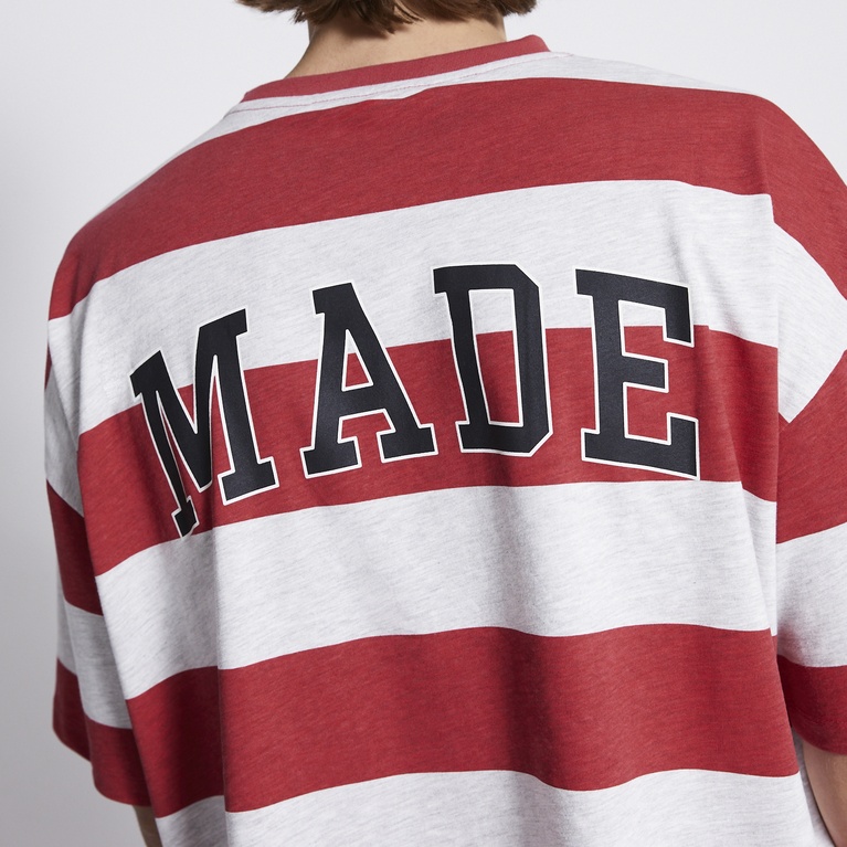 Printed boxy tee "Mikael Printed" Red